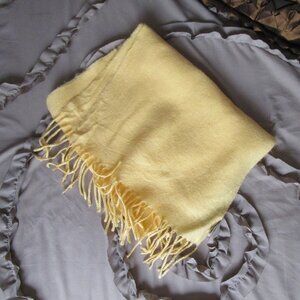 solid yellow wool scarf